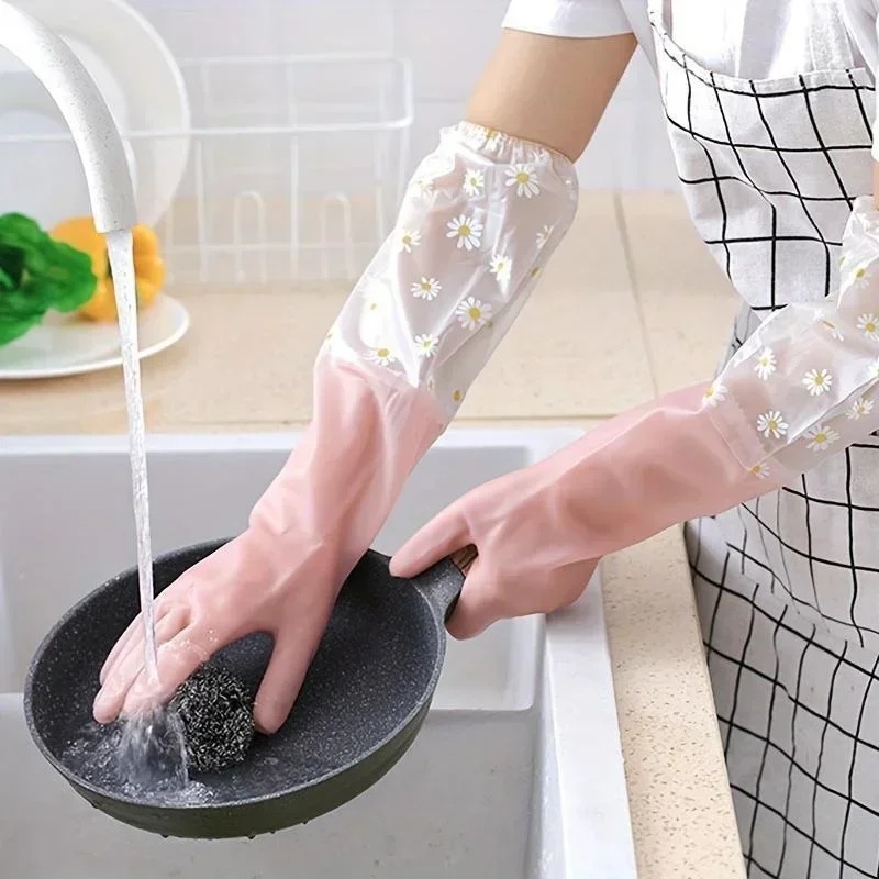 Rubber Glove Cleaning - Ev Tipi Uzun Kollu Lastik Eldivenler